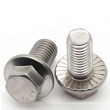 Din6921 m8 m10 m12 m16 m20 Hexagon Head Flange Bolt 304 316 Stainless Steel Hex Flange Bolts